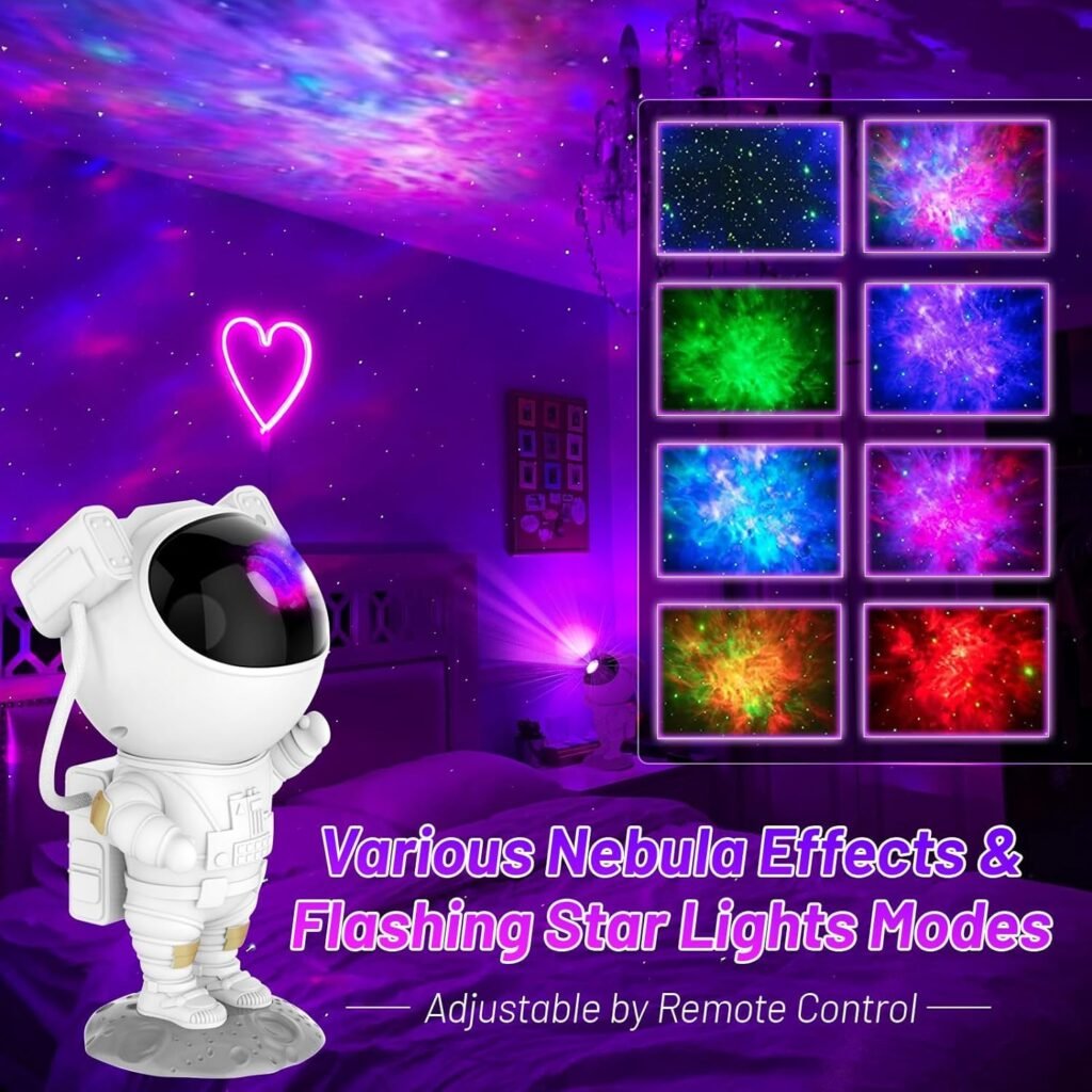 Astronauta proyector de galaxia